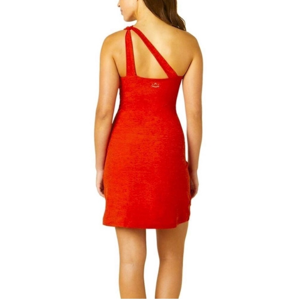 Beyond Yoga Spacedye Lost Your Mind Dress (One-Shoulder, Red Hot-Siren) - Picture 2 of 6